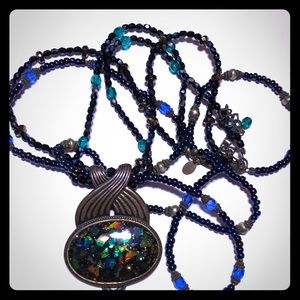Vintage Chico’s faux opal necklace